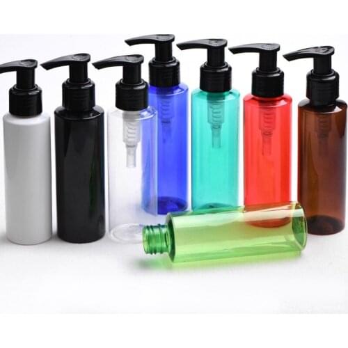 40pcs 120ml PET Lotion Cream Shampoo Shower Gel Pump Bottle 120cc Plastic Cosmetic Bottle Travel Packaging DIY Container