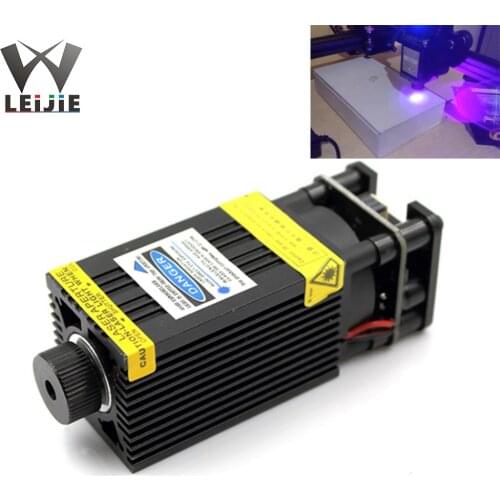 Focusable 405nm 500mW 12V Blue-Violet High Power Laser Module ACC Constant Current Drive 3D Engraving Machine with PWM Control