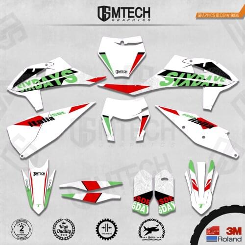 DSMTECH Customized Team Graphics Backgrounds Decals 3M Custom Stickers For 2019-2020 SXF 2020-2021EXC 036