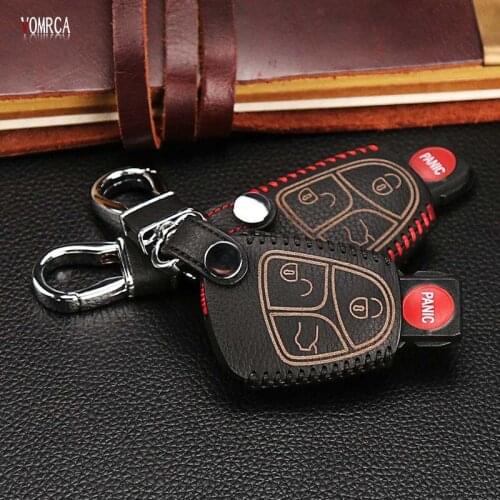 Leather key cover FOB remote control for Mercedes-Benz C and S ML CLK SLK CLS key chain key chain key accessories starline a91