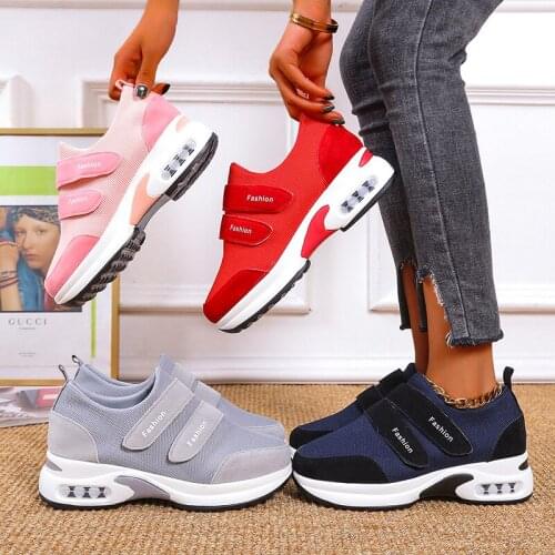 Women Casual Shoes 2021 Fashion Velcro Casual Sport Shoes Women Platform Shoes Women Plus Size Running Shoes Zapatos De Mujer
