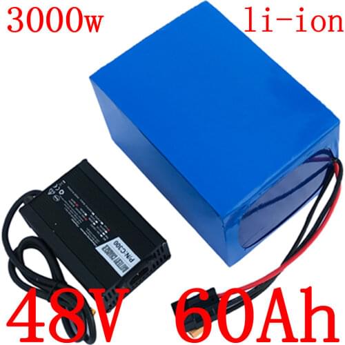 52V Lithium Battery 52V 35AH 30AH 25AH Electric Bicycle Battery 52V Electric Scooter Battery 48V 1000W 1500W 2000W Ebike Motor