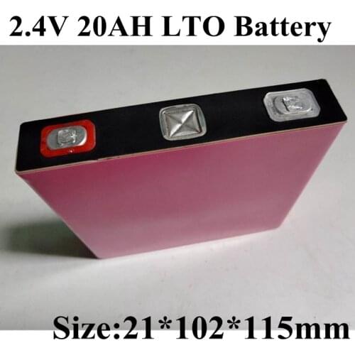 2pcs LTO 2.4v 20Ah Lithium Titanate 2.3V 20ah Capacity Type Power Battery 3C Inverter Car Battery Battery Car Super Long Life