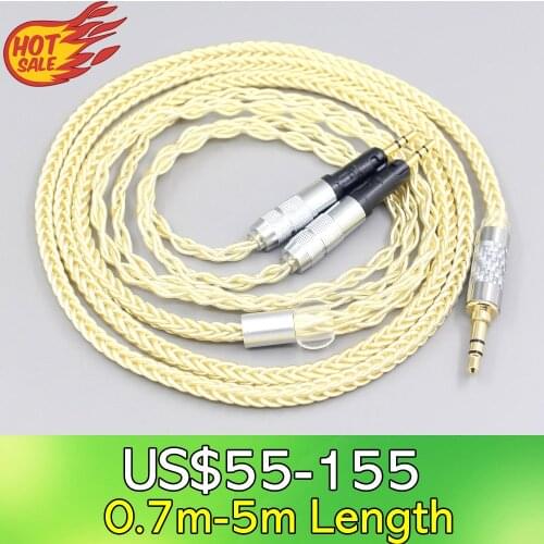LN007636 8 Core Gold Plated + Palladium Silver OCC Cable For Audio-Technica ATH-R70X headphone Earphone headset