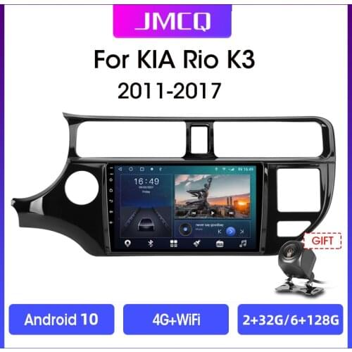 JMCQ 9" 4G+WiFi RDS 2din Android 9.0 Car Radio Multimidia Video Player For KIA RIO K3 PRIDE 2011-2017 Head Unit GPS Navigation