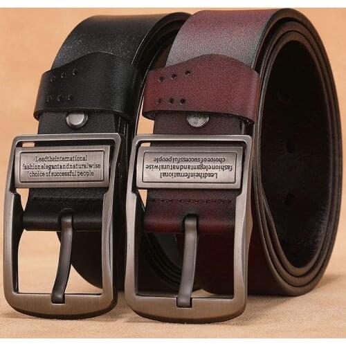 Mens LONG Size 140cm 150cm 160cm 170cm Belt Real Genuine Leather Belts with Rotated Letter Pin Buckle Cowskin Waist Strap Belt