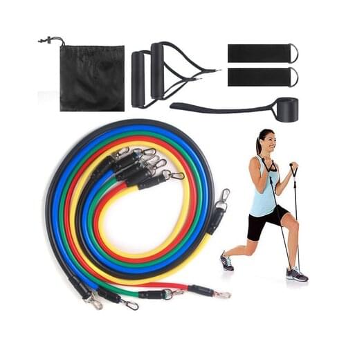 11pcs Resistance bands set Home Latex Fitness Rope Set Training Muscle Exercises Workout Elastic Bands Fitness Equipment