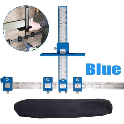 Hole Cabinet Locator Detachable Doweling Jig Drill Guide Fixture Ruler Drill Guide Sleeve Woodworking Tools for Door Handles
