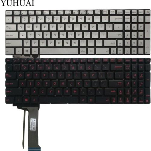 New for ASUS N551 N551J N551JB N551JK N551JM N551JQ backlit laptop keyboard US layout Silver/Red