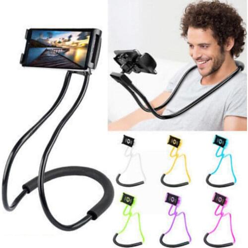 New Flexible Mobile Phone Holder for iPhone x 11 12 Huawei Samsung Xiaomi Hanging Neck Lazy Necklace Tablet Phone Support Mount