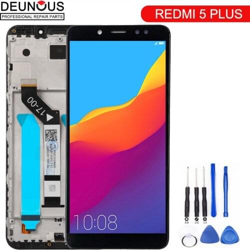 Original For Xiaomi Redmi 5 Plus LCD Display + Frame 10 Touch Screen Redmi5 Plus LCD Digitizer Replacement Repair Spare Parts