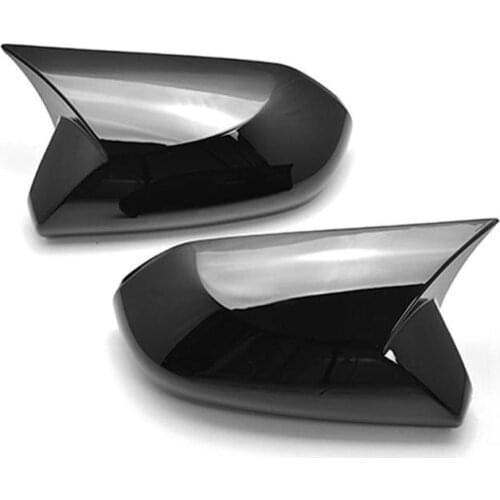 Gloss Black Ox Horn Rear View Mirror Cover Trim For Camry 2018-2019 Rear View Mirror Decorative Cover Trim