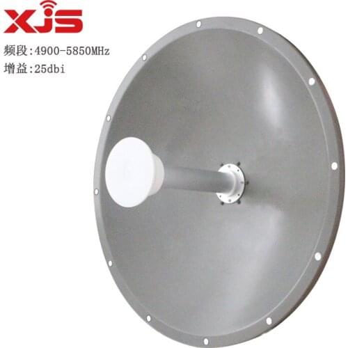 High gain 5.8GHz 25dbi WLAN dual polarization outdoor parabolic antenna WiFi communication signal antenna