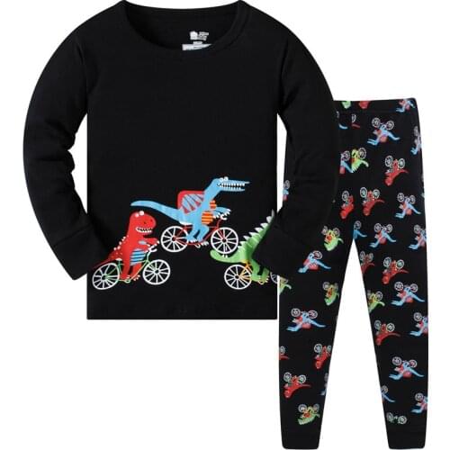 Children Dinosaur Sets Boys Cartoon Print Nightwear Girls Family Pajamas Kids Clothes Sleepwear Baby Pyjamas