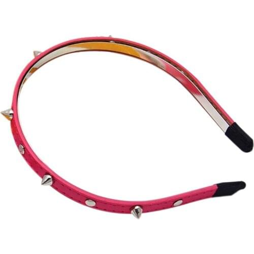Rivet Headbands for Women Hair Accessories Band Party Punk Headband Solid Color Hairbands for Girls Hair Hoop