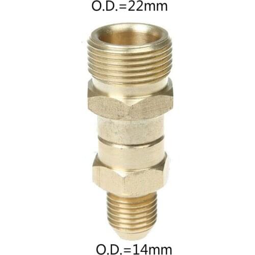 Pressure washer adapters for nozzle foam gun car washer water gun connector foam lance foam gun brass adapter OD22 OD14/18/22