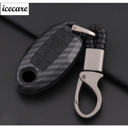 Carbon Fiber Silicone Car Remote Key Cover Case For Nissan Qashqai J10 J11 note micra X-Trail t31 t32 kicks Tiida Pathfinder