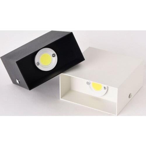 6W LED Wall Lamp Dimming Modern Bedroom Beside Reading Indoor Wall Light Aluminum Cube COB Lamp for Living Room Corridor Hotel