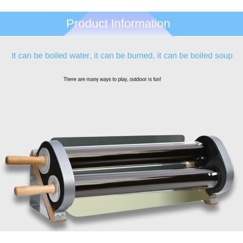 Outdoor Portable Solar Power BBQ Grill Dual Tube Camping Oven Fuel Free Stoves Cooker Barbecue Cooking Tools