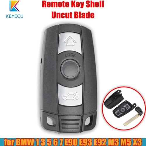 KEYECU Replacement Smart Remote Car Key Shell Case Fob 3 Button for BMW 1 3 5 6 7 E90 E93 E92 M3 M5 X3 X5