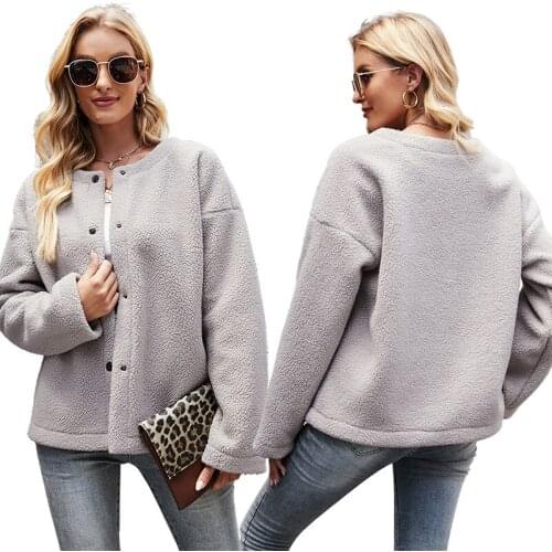 New 2021 Casual Outerwear Women Coat Fashion Autumn Winter Lambswool Thick Warmer Chic Streetwear Tops Denim Jacket