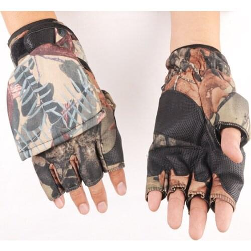 Winter Windproof Velour Gloves Thick Cutton Three Finger Cutting Outdoor Sports photography Fishing Hunting Hiking Skiing