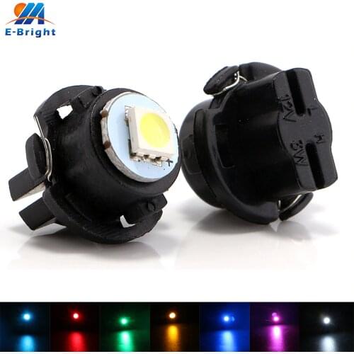 10pcs/lot 3W 12V T6.5 5050 1 SMD Led Instrument Cluster Light Car Bulb Interior light Dashboard Lamp White Amber Green Blue Red