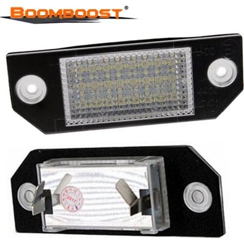 2Pcs 12V C-MAX MK2 for F/ord F/ocus Number License Plate Light Lamp White 24 LED