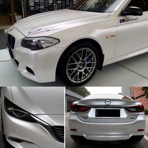 50CM*200/300/400/600CM Car Styling Chrome Pearl Ceramic White Vinyl for car wrapping Pearl matte white satin film
