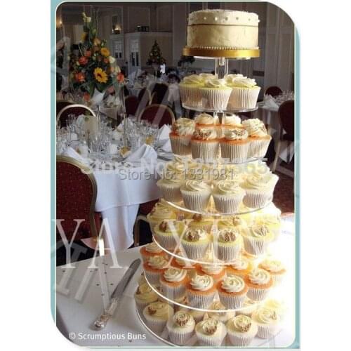 Clean 7 Tier /cooking tools/ Beautiful Acrylic Wedding Cupcake Stands Pastry Cake Display Shelf