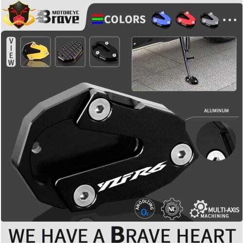 Motorcycle Aluminum Foot Enlarger Foot Side Stand Extension For YAMAHA YZF R6 2013 - 2021 2020 2019 2018 2017 2016 2015 YZFR6