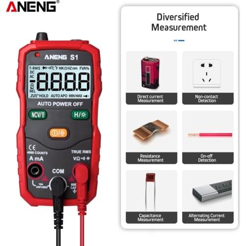S1 NCV Digital Multimeter 4000 counts Auto Ranging AC/DC voltage Capacitor Electrical Meter Tester Back light