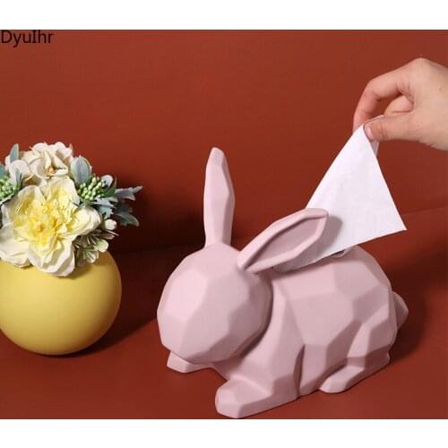 DyuIhr Creative Abstract Animal Tissue Box Resin Crafts Housewarming Gift Office Living Room Bedroom Dining Table Tissue Box
