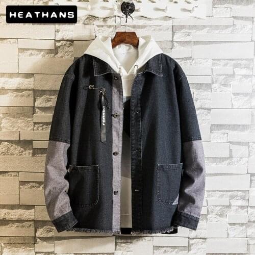 Hot Sale Denim Mens Jacket Hip Hop Harajuku Men Retro Denim Jacket Casual Streetwear Bomber Jacket Men Fashion Coat Dropshipping