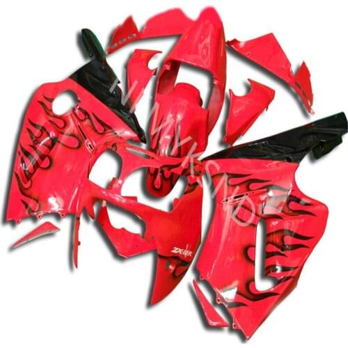 Motorcycle Fairing kit For Kawasaki Ninja ZX 12R 00-01ZX 12R 2000-2001 red black flames Injection Bodywork Fairing