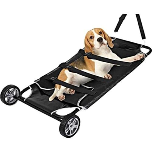 Cheap price Veterinary equipment Animal stretcher with wheels /Transfer animal stretcher For Pet Rescue