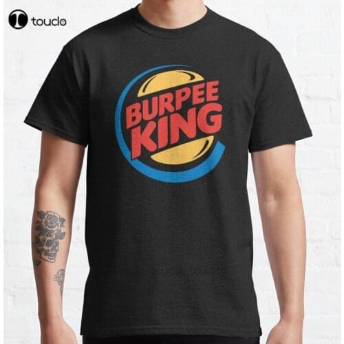 New Burpee King Fitness Classic T-Shirt Cotton Men Tee Shirt
