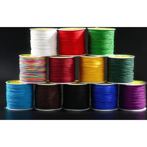 50M 1mm Diameter One Stand Paracord Parachute Cords Lanyard Rainbow Rope Corde DIY Bracelet Accessories