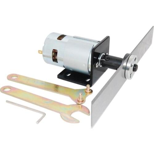 775 Gear Motor 12V/24V Kit Sawing Machine DC Circular Saw Mini Table Saw for Hobbies Saw Blade for Cutting/Polishing