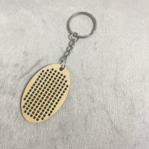 Custom cross stitch keychain modern embroidery cross stitch personalized gift Wooden Cross Stitch keychain