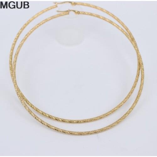 70mm80mm90mm Cute and exaggerated size 2mm European and American simple coil hoop earrings LH666