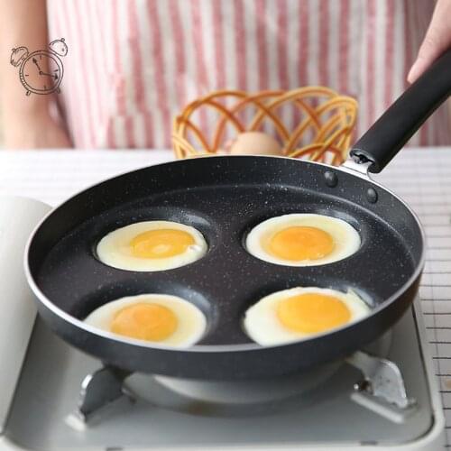Fried egg pot non-stick pan household mini poached egg burger egg dumpling pot mold four holes small fried egg artifact