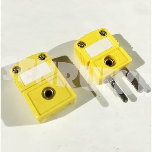 K Type MiniThermocouple connector , thermocouple plug,flat pin,yellow color , high quality