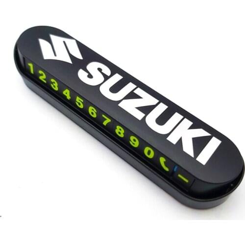 Luminous Car Temporary Parking Card Sticker Phone Number Card Plate for Suzuki Swift SX4 Vitara Jimny S-CROSS
