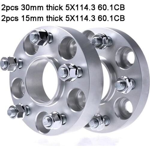 Teeze 5X114.3 60.1CB 2pcs 30mm Thick&2pcs 15mm Thick Hubcenteric Wheel Spacer Adapters For Lexus IS/RX/SC/GS/ES