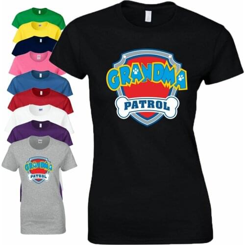Grandma Patrol T-Shirt Family Birthday Gift Mother Women Ladies Top