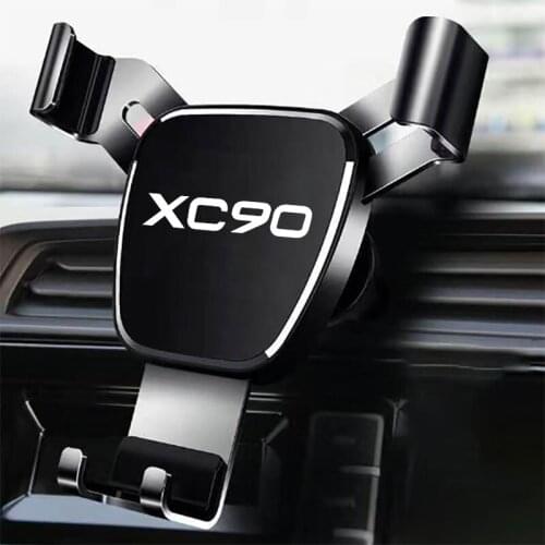 Gravity Car Phone Holder Stand For Volvo S60 XC90 V50 V60 S90 V90 XC60 XC40 AWD T6 In Car Air Vent Mount Stand Car Logo Support
