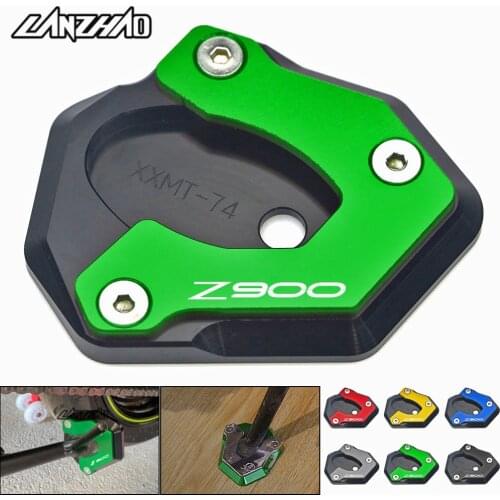 Z900 Motorcycle Side Stand Enlarger Kickstand Enlarge Plate CNC Aluminum Accessories for Kawasaki Z900 2017 2018 2019 2020