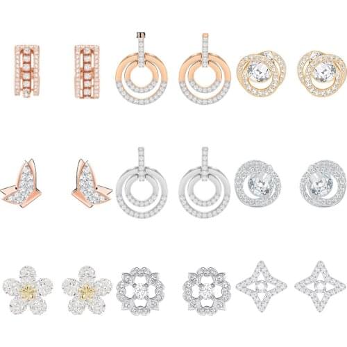 High Quality Swa Original Jewelry Making For Women Wholesale Brand 1:1 Production Gifts For Women diamond earrings