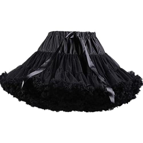 Womens 3-Layered Pleated Tulle Petticoat Tutu Puffy Party Cosplay Skirt 2021